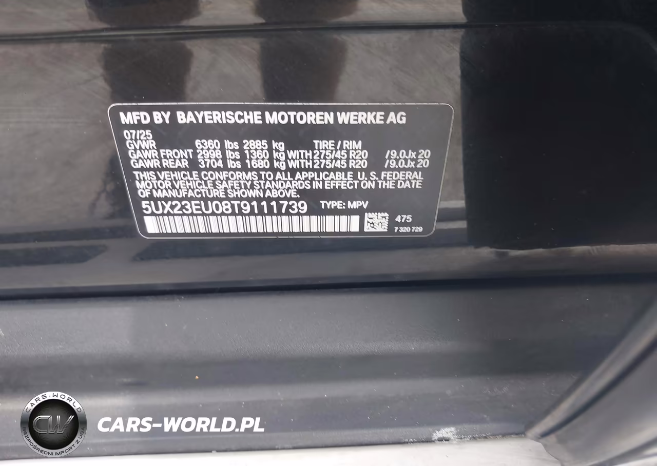 2026 BMW X5 xDrive40I VIN:5UX23EU08T9111739 - 9