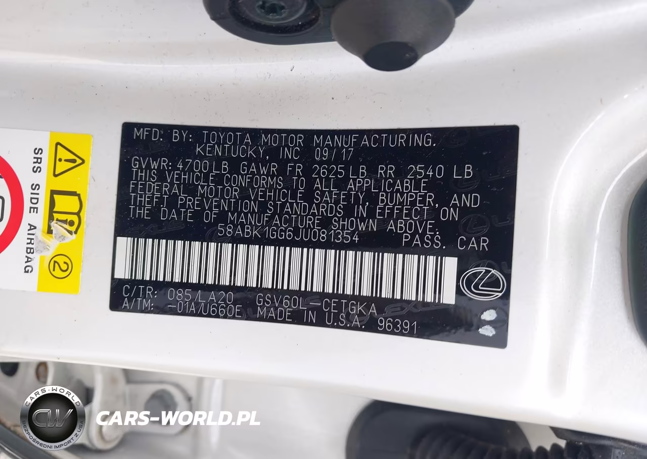 2018 Lexus Es 350 VIN:58ABK1GG6JU081354 - 9