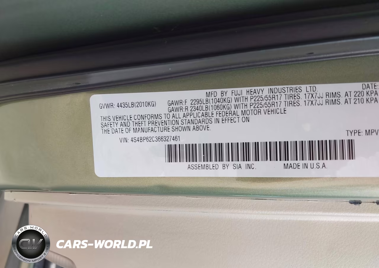 2006 Subaru Outback 2.5I Limited VIN:4S4BP62C366327461 - 9