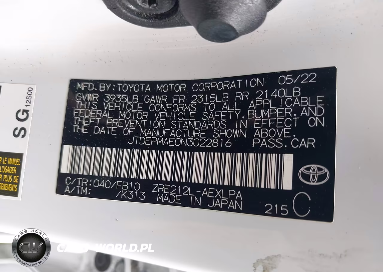 2022 Toyota Corolla Le VIN:JTDEPMAE0N3022816 - 9