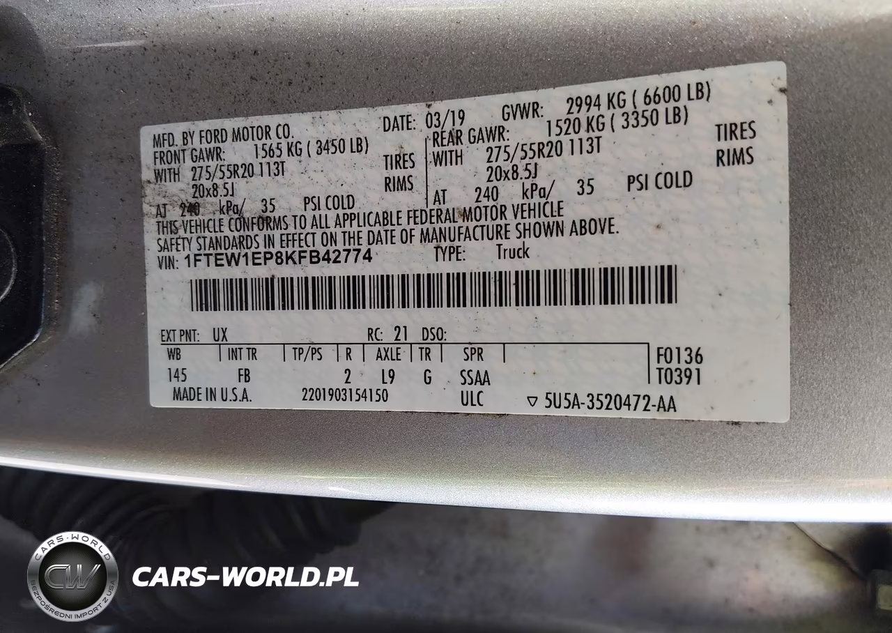 2019 Ford F-150 Xlt VIN:1FTEW1EP8KFB42774 - 9