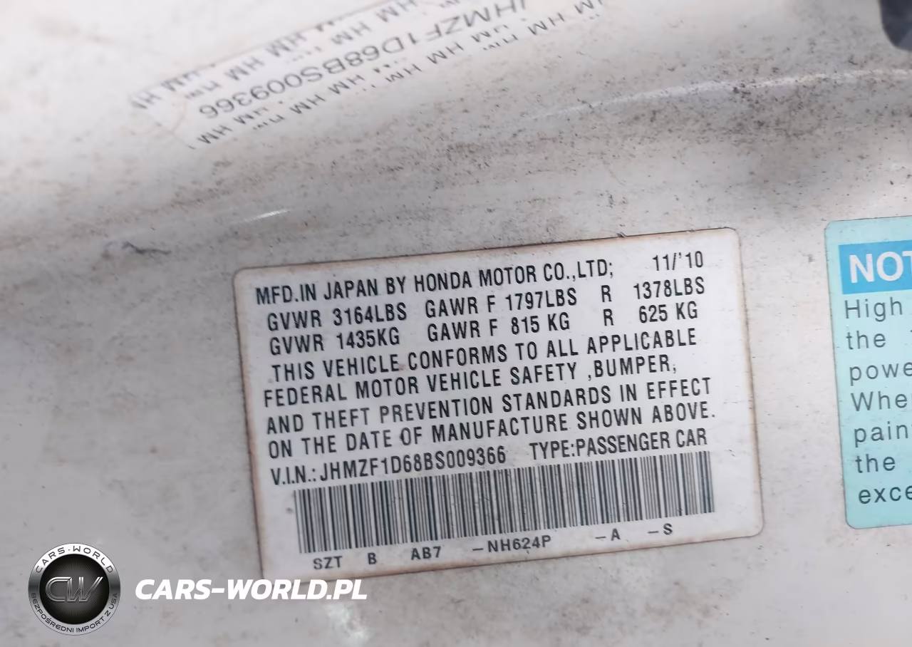 2011 Honda Cr-Z Ex VIN:JHMZF1D68BS009366 - 9