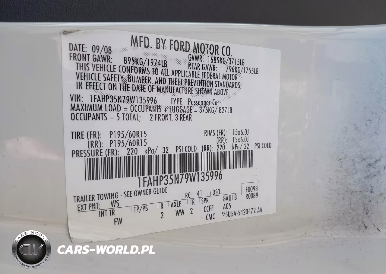 2009 Ford Focus Se VIN:1FAHP35N79W135996 - 9