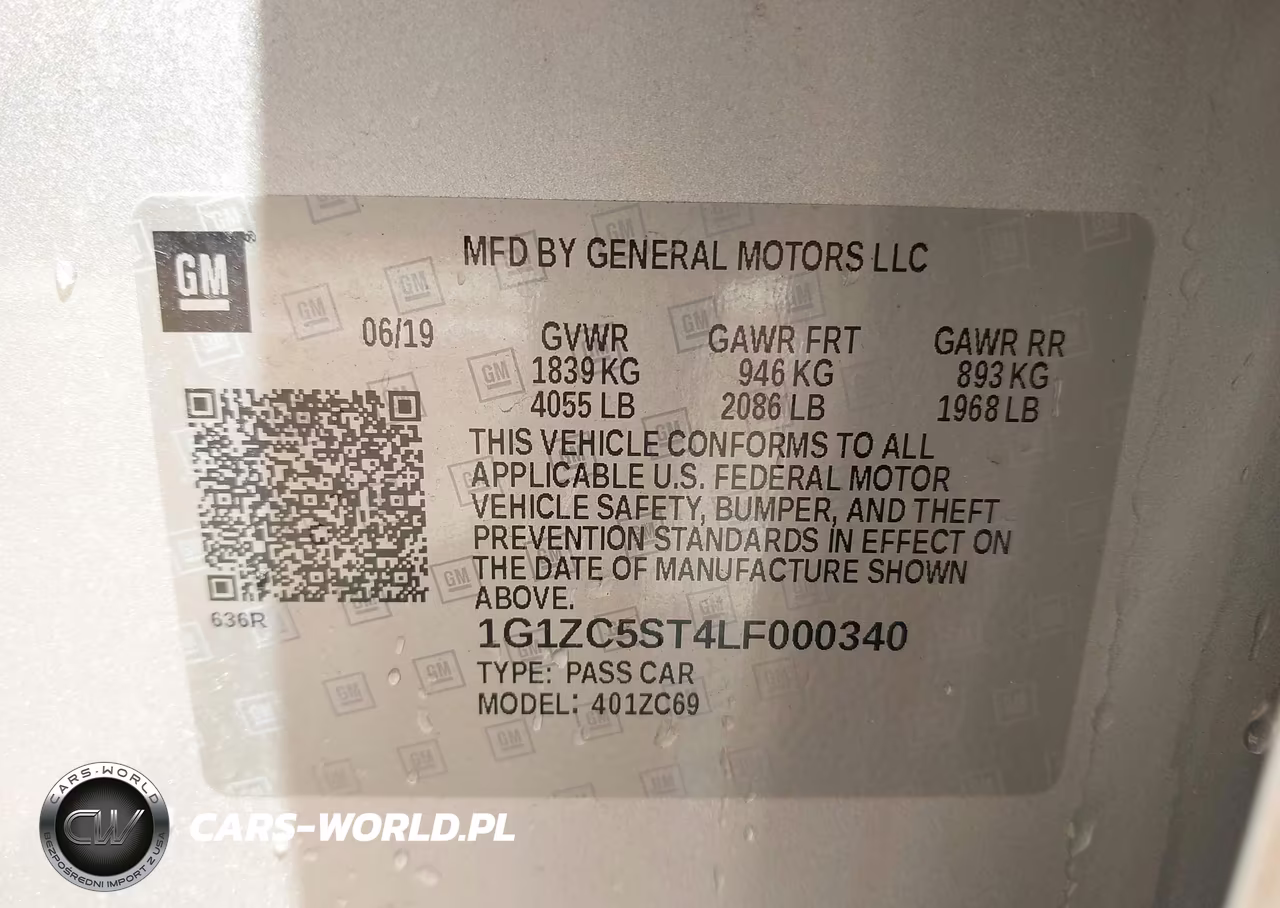 2020 Chevrolet Malibu Fwd 1Fl VIN:1G1ZC5ST4LF000340 - 9