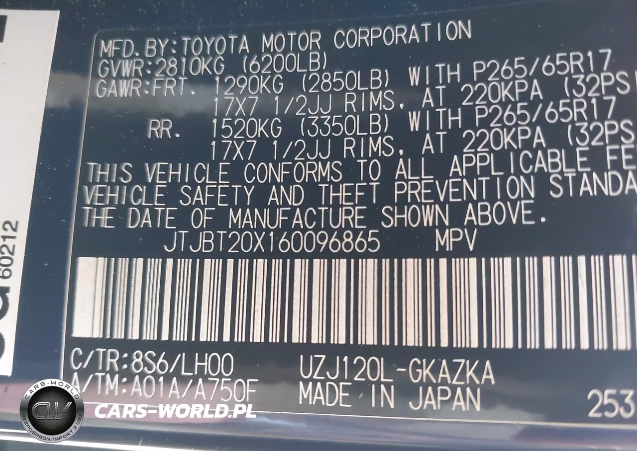 2006 Lexus Gx 470 VIN:JTJBT20X160096865 - 9