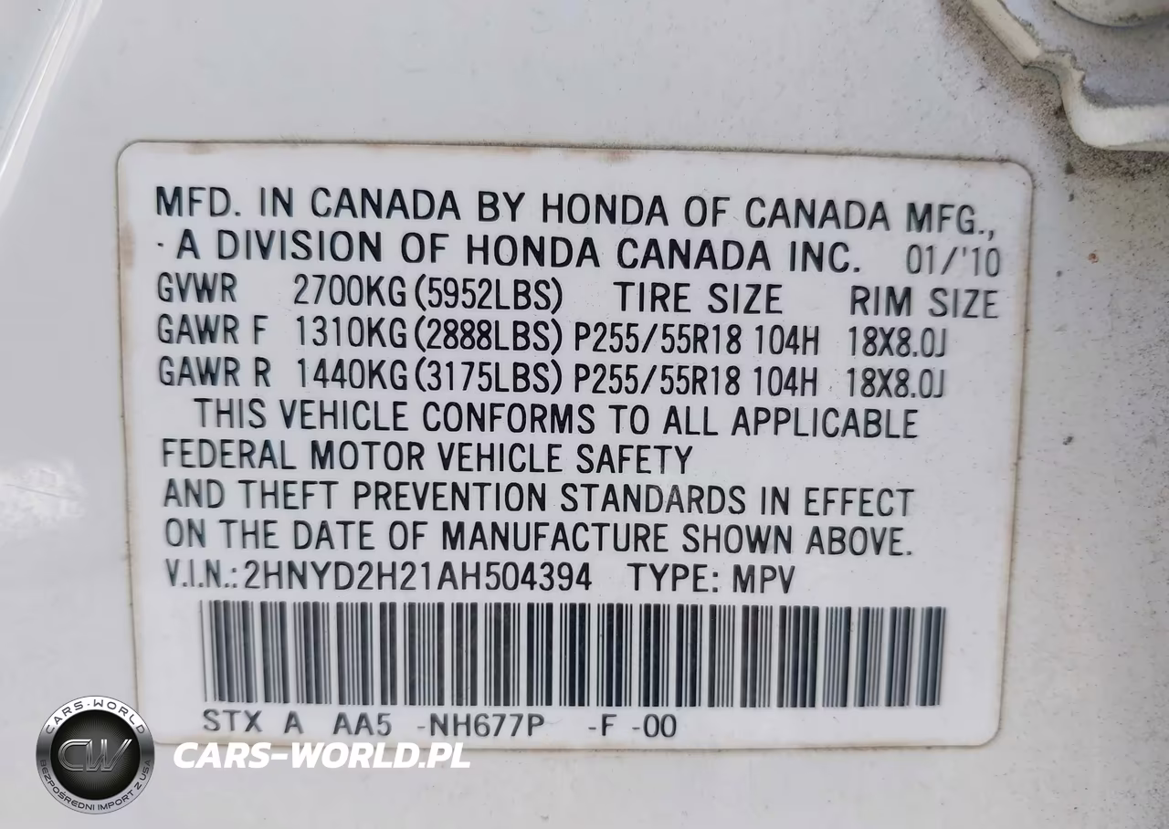 2010 Acura Mdx VIN:2HNYD2H21AH504394 - 9