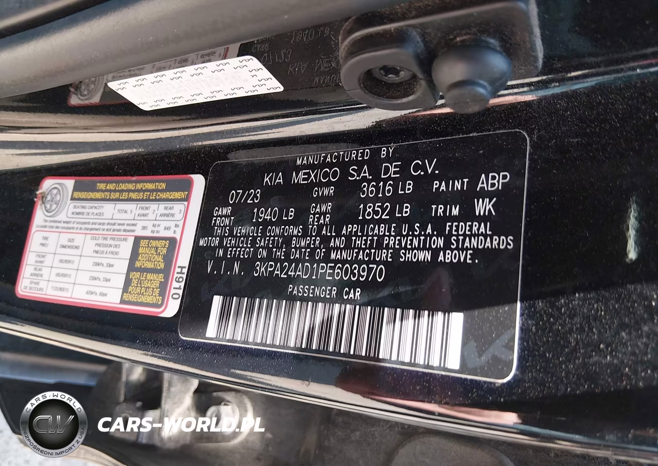 2023 Kia Rio S VIN:3KPA24AD1PE603970 - 9