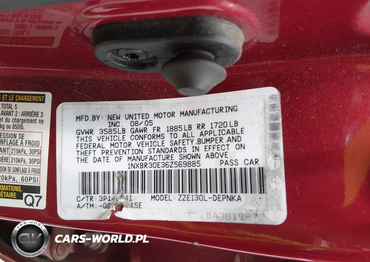 2006 Toyota Corolla Le VIN:1NXBR30E36Z569885 - 9