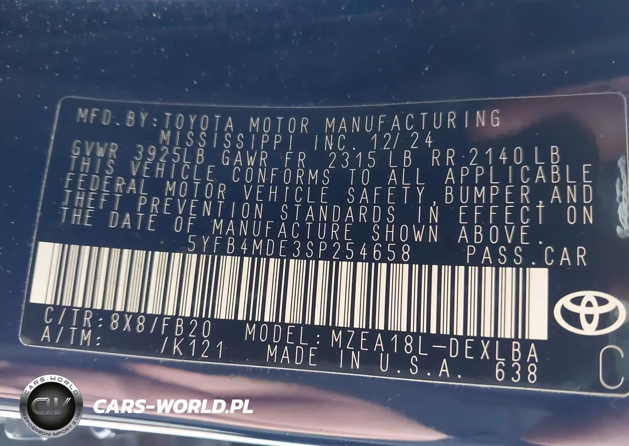 2025 Toyota Corolla Le VIN:5YFB4MDE3SP254658 - 9