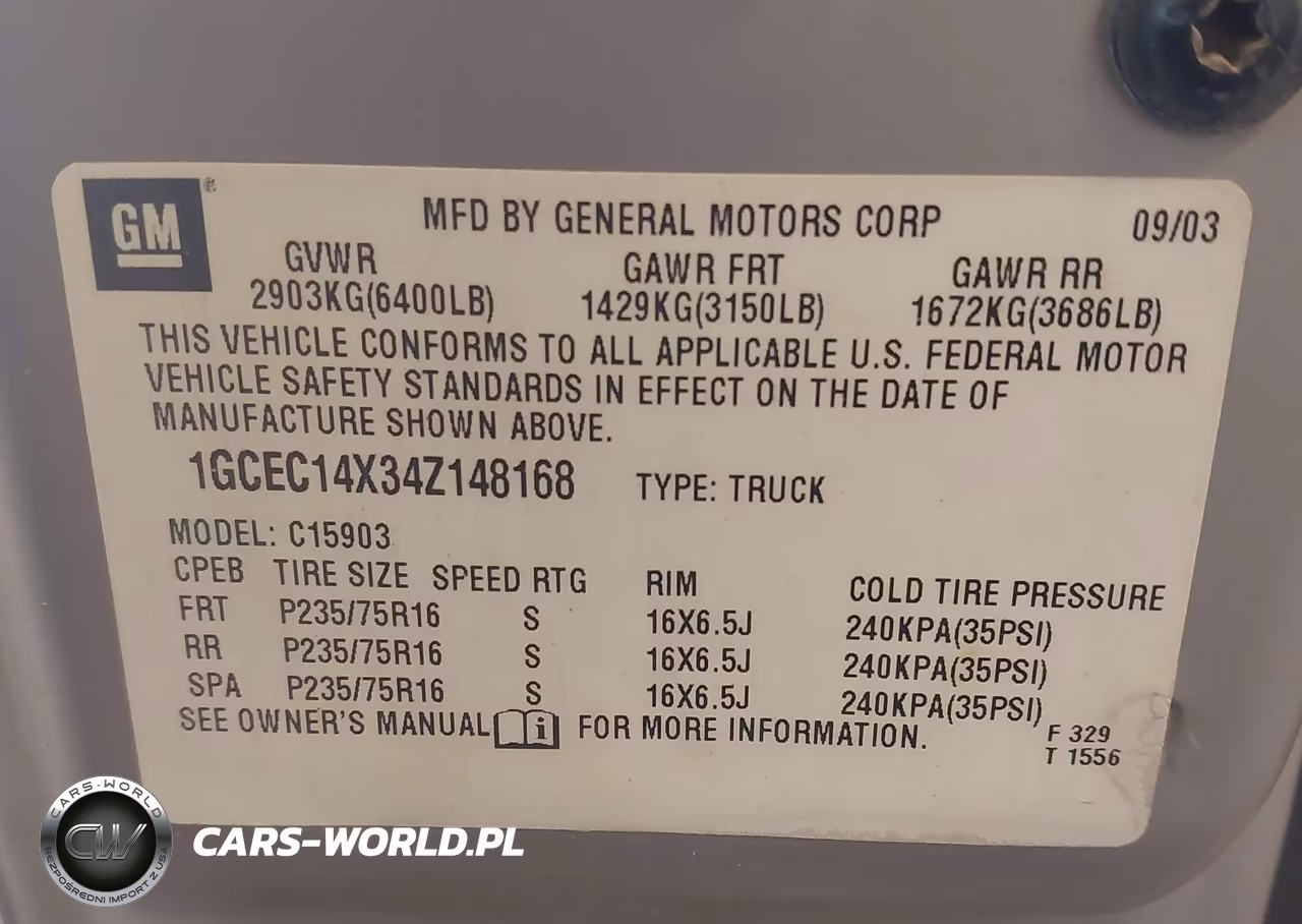 2004 Chevrolet Silverado 1500 Work Truck VIN:1GCEC14X34Z148168 - 9
