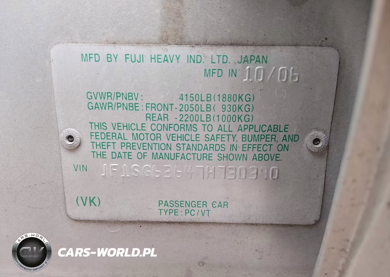 2007 Subaru Forester 2.5X-Sports 2.5X VIN:JF1SG63647H730390 - 9