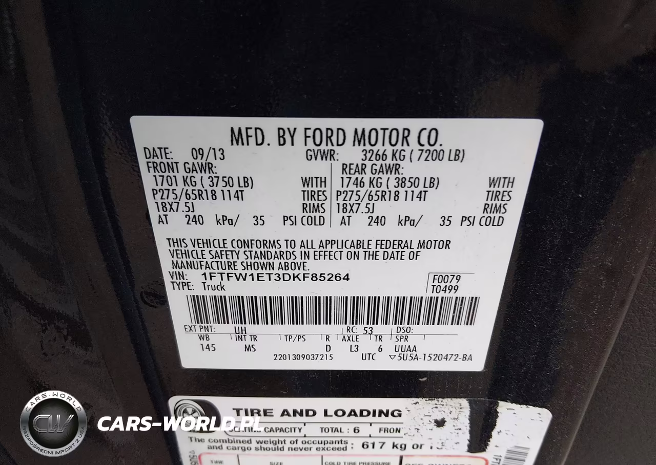 2013 Ford F-150 Fx4-King Ranch-Lariat-Limited-Platinum-Xl-Xlt VIN:1FTFW1ET3DKF85264 - 9