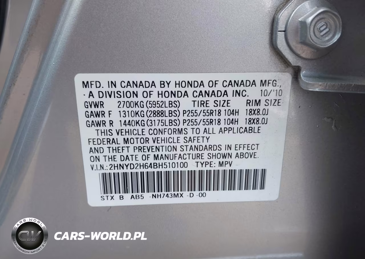 2011 Acura Mdx Technology Package VIN:2HNYD2H64BH510100 - 9