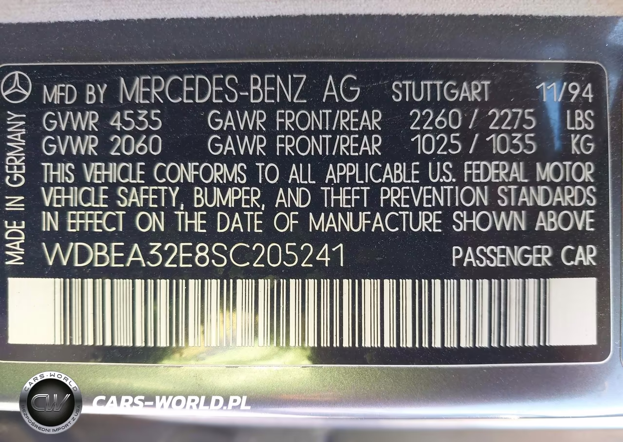 1995 Mercedes-Benz E 320 Base-320 Special VIN:WDBEA32E8SC205241 - 9