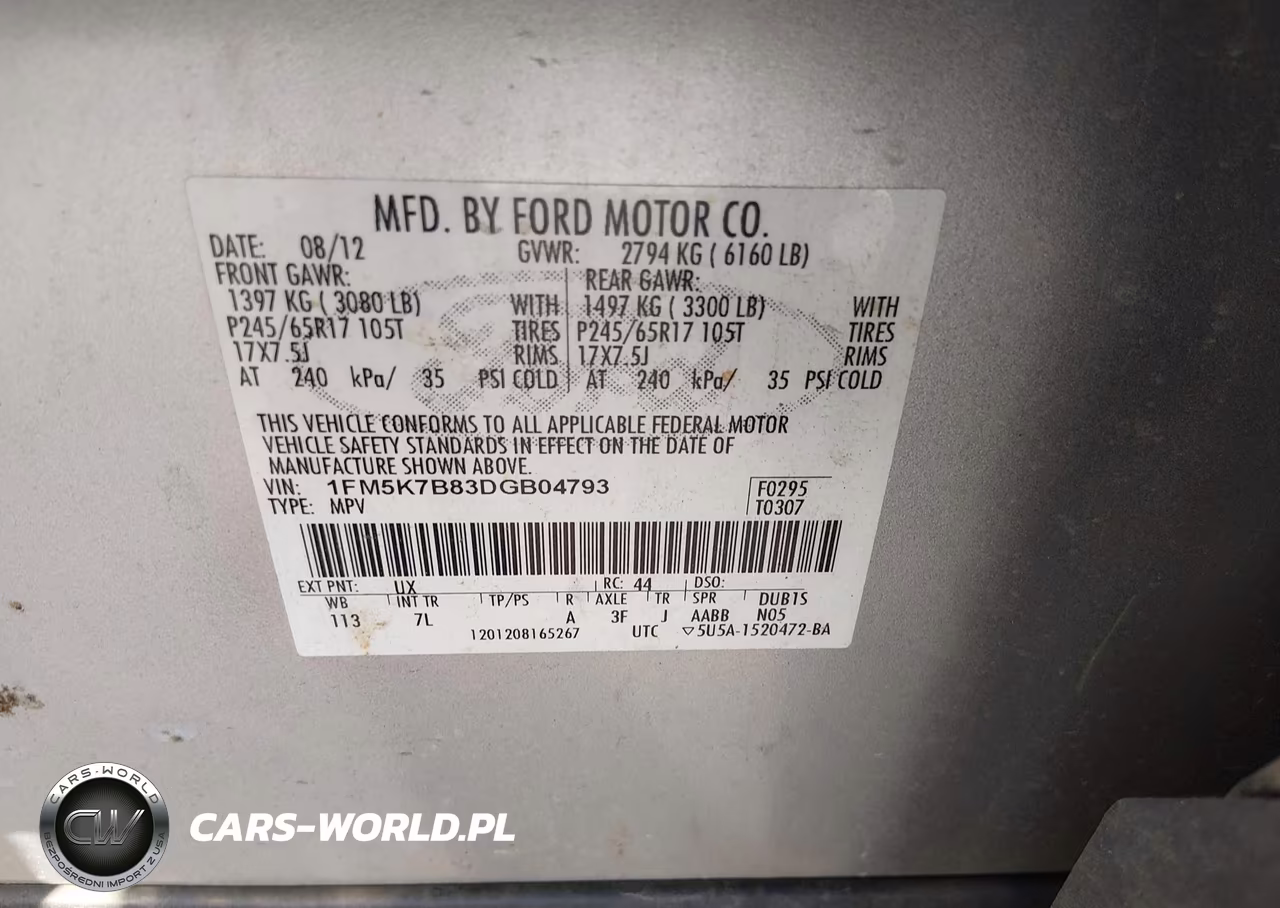 2013 Ford Explorer VIN:1FM5K7B83DGB04793 - 9
