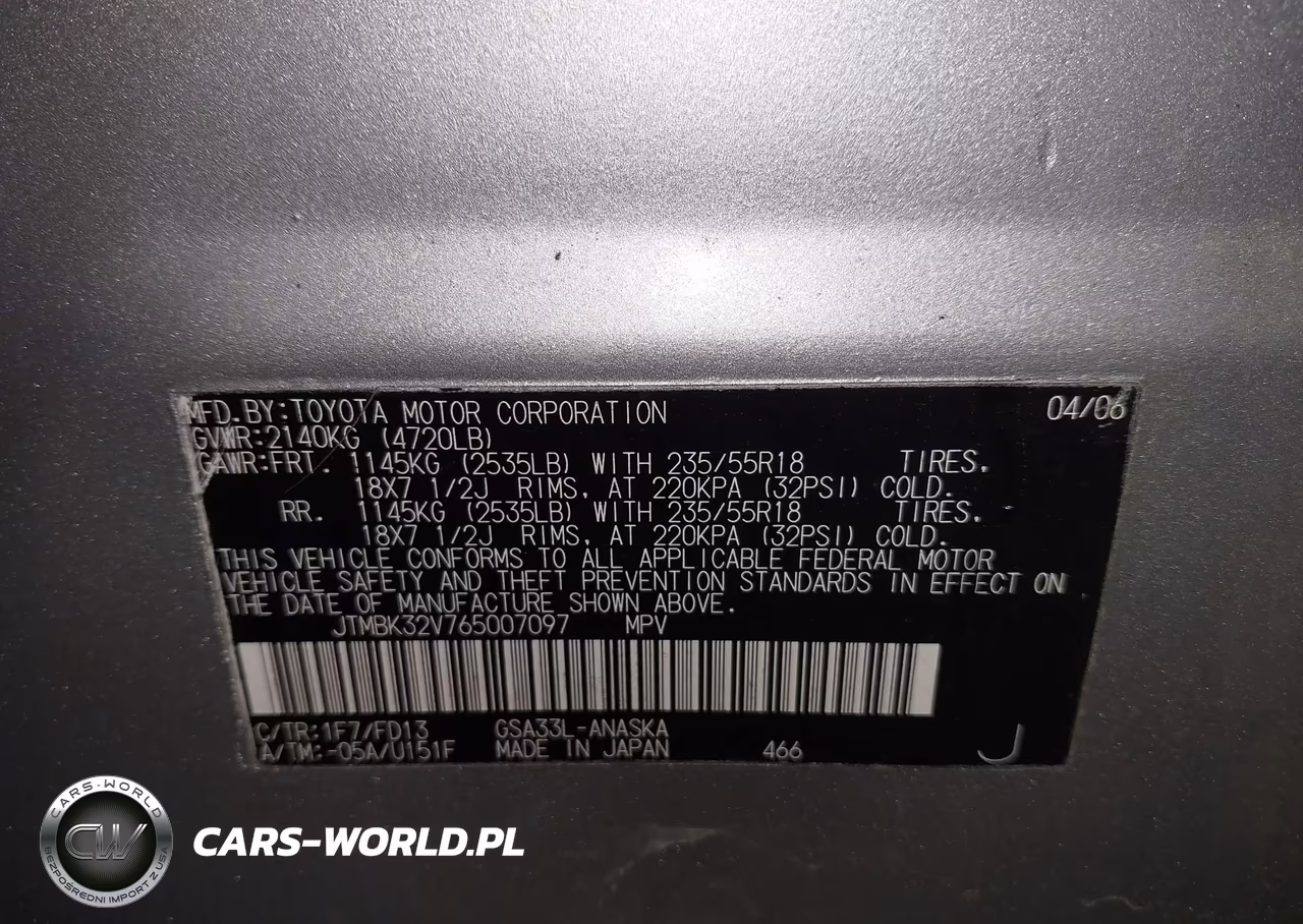 2006 Toyota Rav4 Sport V6 VIN:JTMBK32V765007097 - 9
