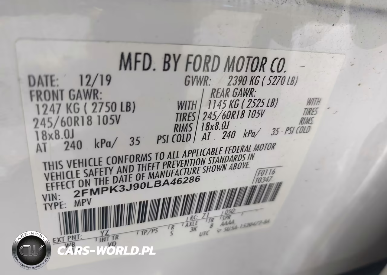 2020 Ford Edge Sel-St Line VIN:2FMPK3J90LBA46286 - 9