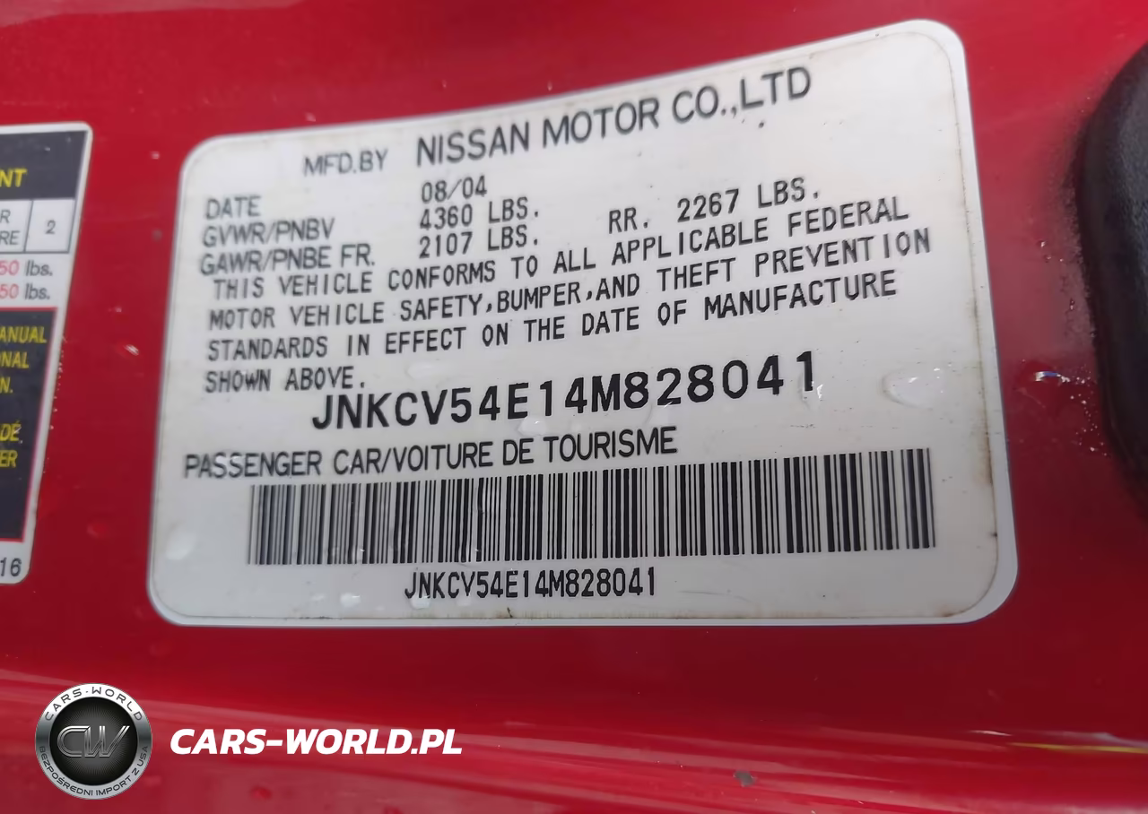 2004 Infiniti G35 VIN:JNKCV54E14M828041 - 9