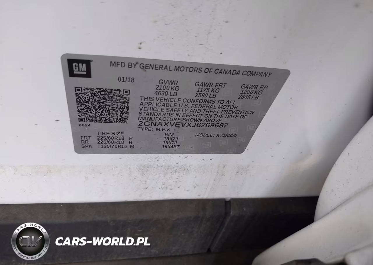 2018 Chevrolet Equinox Premier VIN:2GNAXVEVXJ6269687 - 9