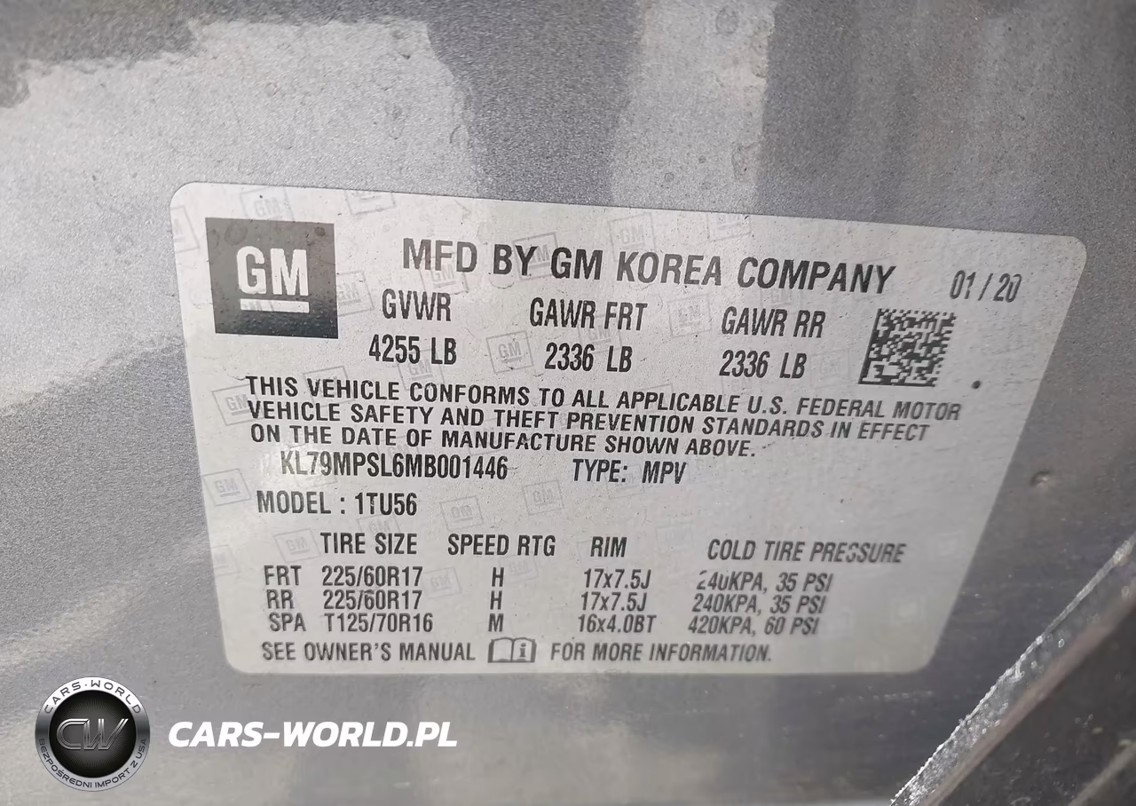 2021 Chevrolet Trailblazer Fwd Lt VIN:KL79MPSL6MB001446 - 9