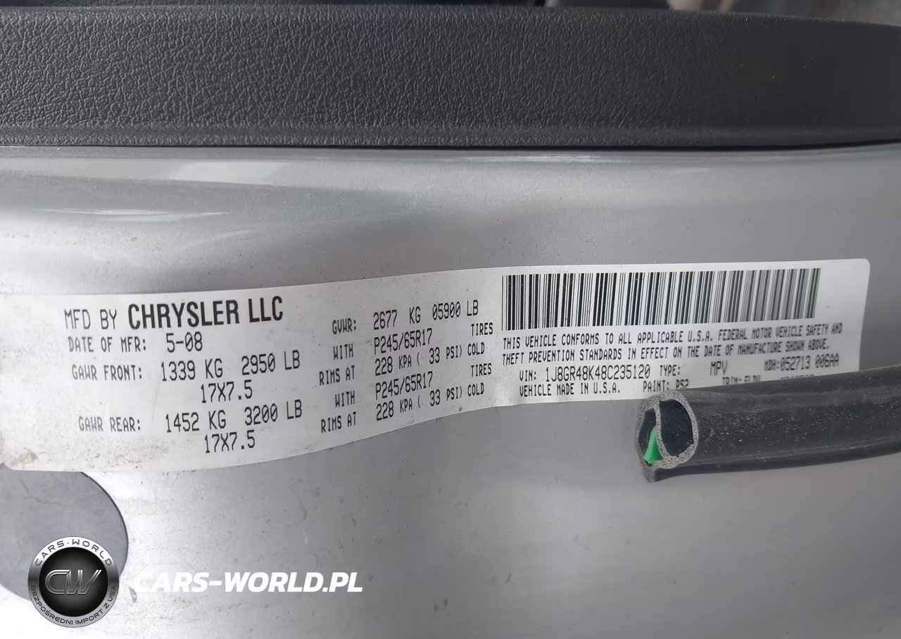 2008 Jeep Grand Cherokee Laredo VIN:1J8GR48K48C235120 - 9