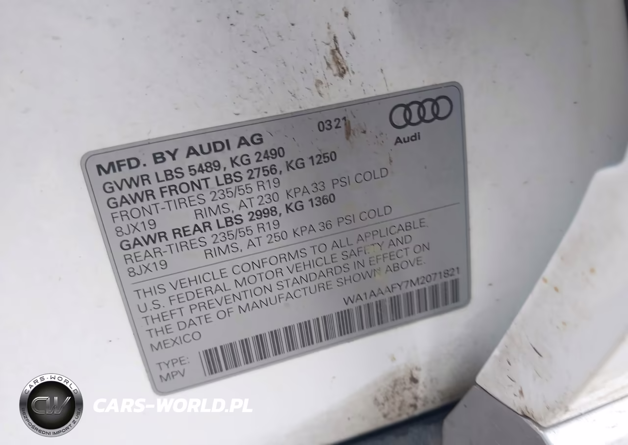 2021 Audi Q5 Premium 45 Tfsi Quattro S Tronic VIN:WA1AAAFY7M2071821 - 9
