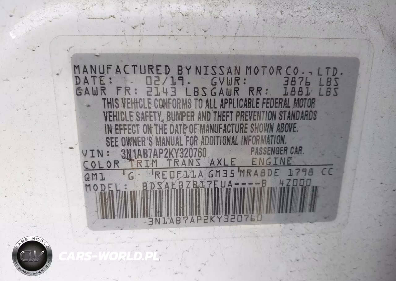 2019 Nissan Sentra S VIN:3N1AB7AP2KY320760 - 9