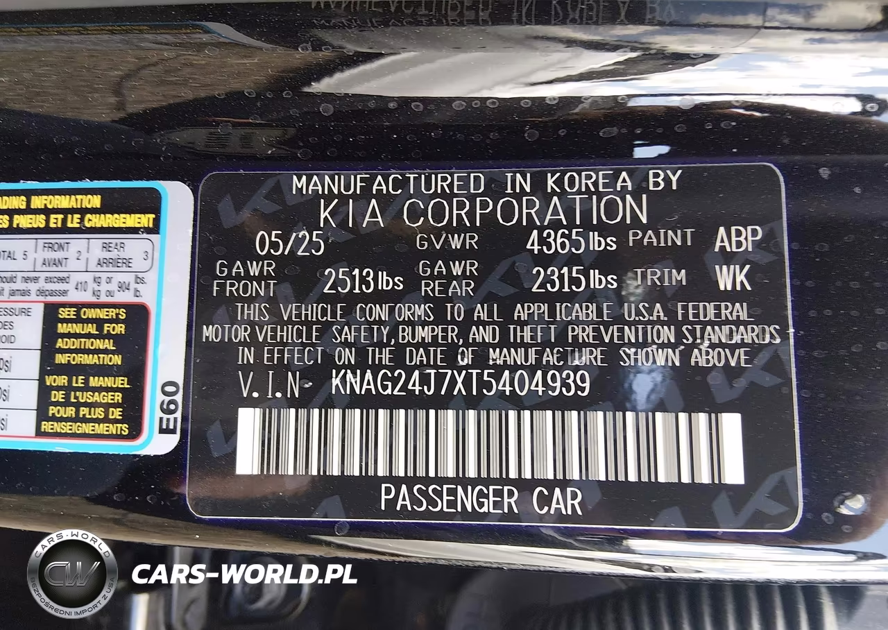 2026 Kia K5 Lxs Fwd VIN:KNAG24J7XT5404939 - 9