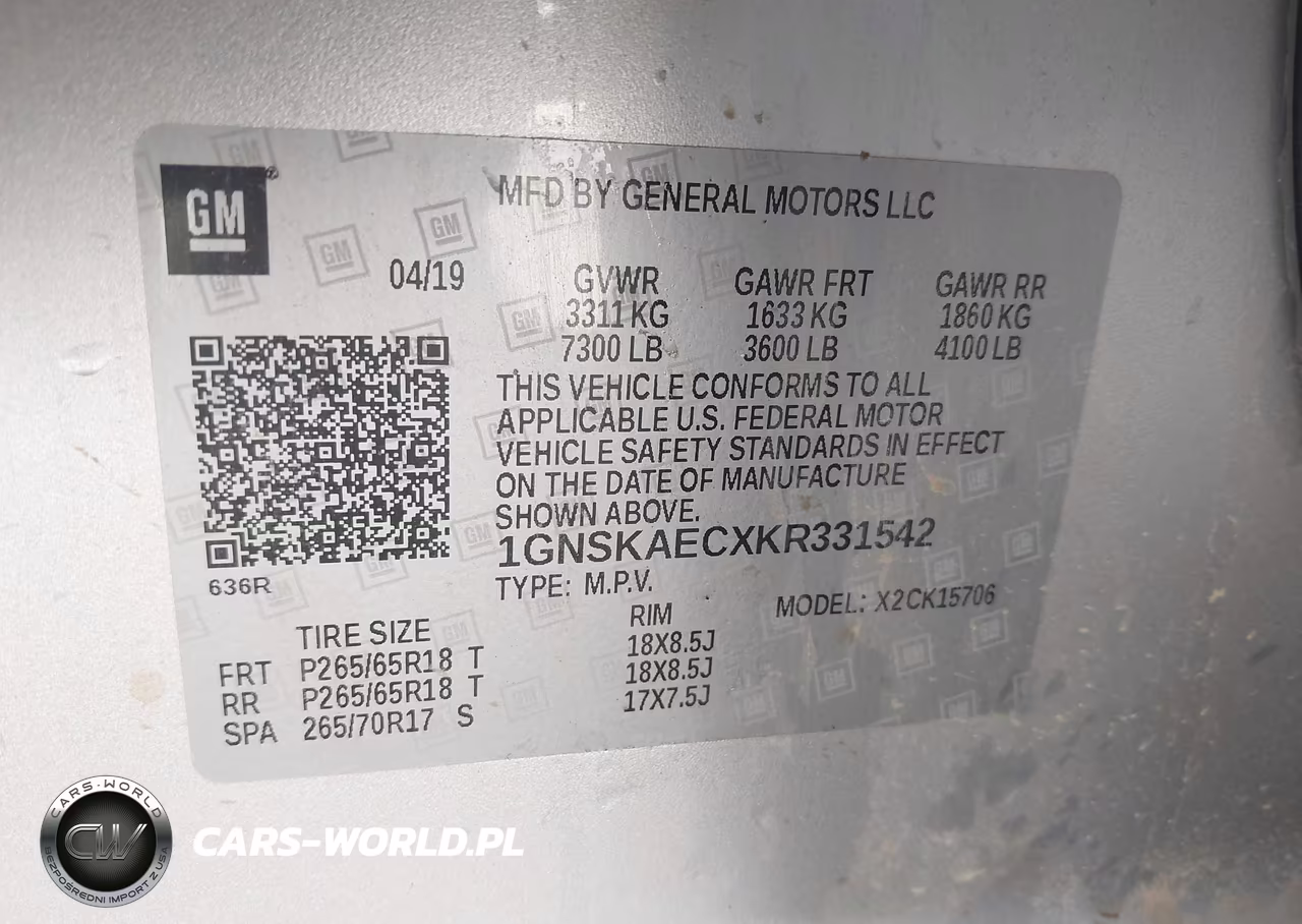 2019 Chevrolet Tahoe Ls VIN:1GNSKAECXKR331542 - 9
