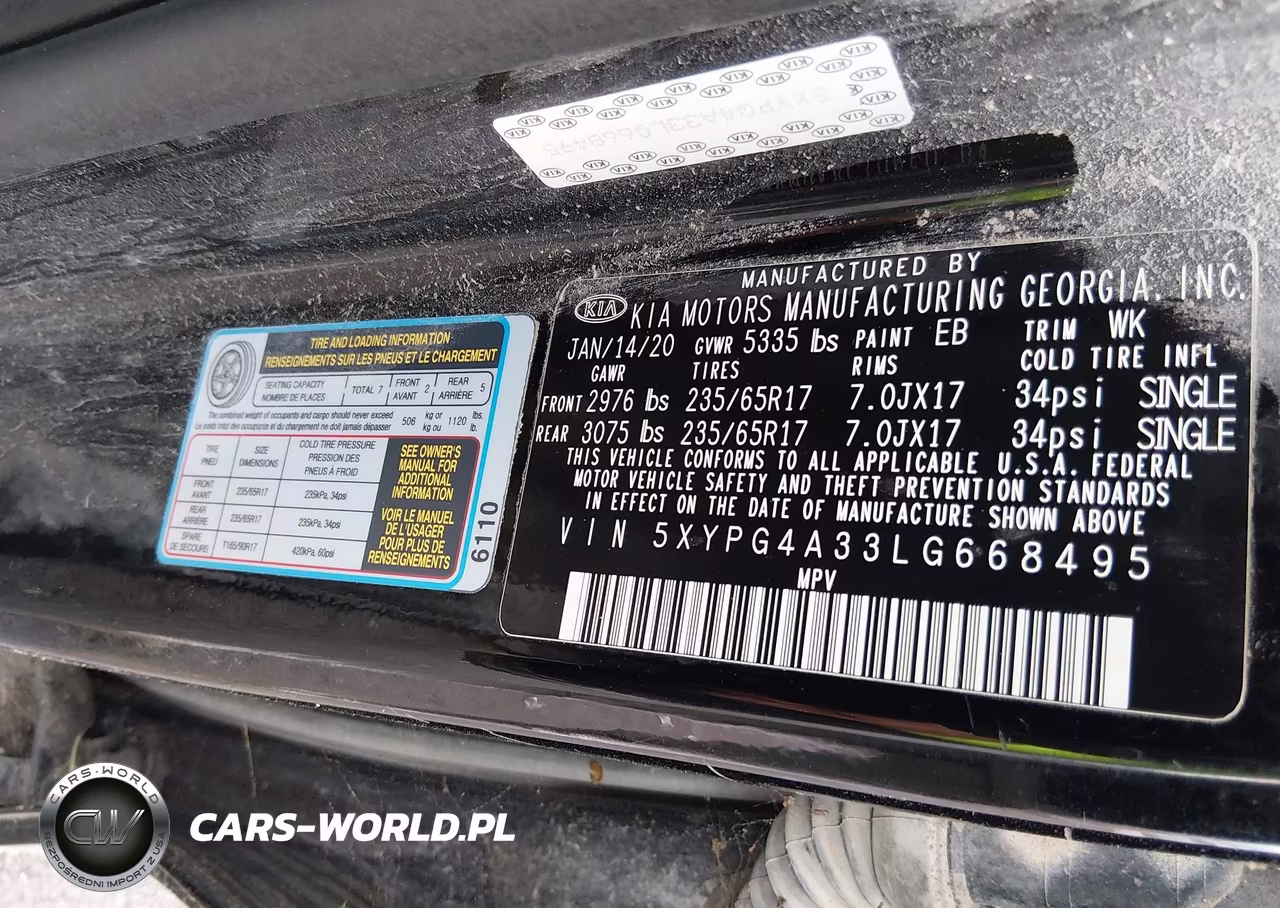 2020 Kia Sorento 2.4L Lx VIN:5XYPG4A33LG668495 - 9