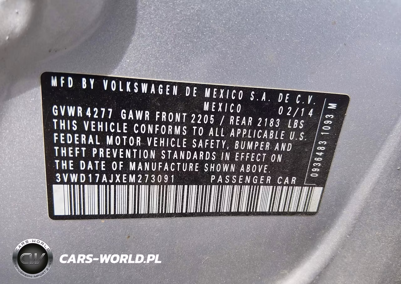 2014 Volkswagen Jetta 1.8T Se VIN:3VWD17AJXEM273091 - 9