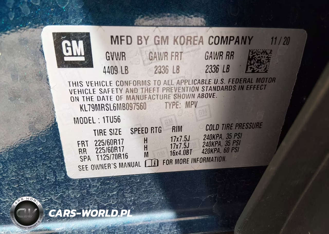 2021 Chevrolet Trailblazer Awd Lt VIN:KL79MRSL6MB097560 - 9