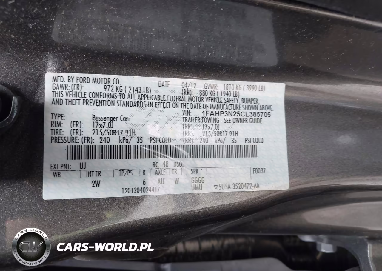 2012 Ford Focus Titanium VIN:1FAHP3N25CL385705 - 9