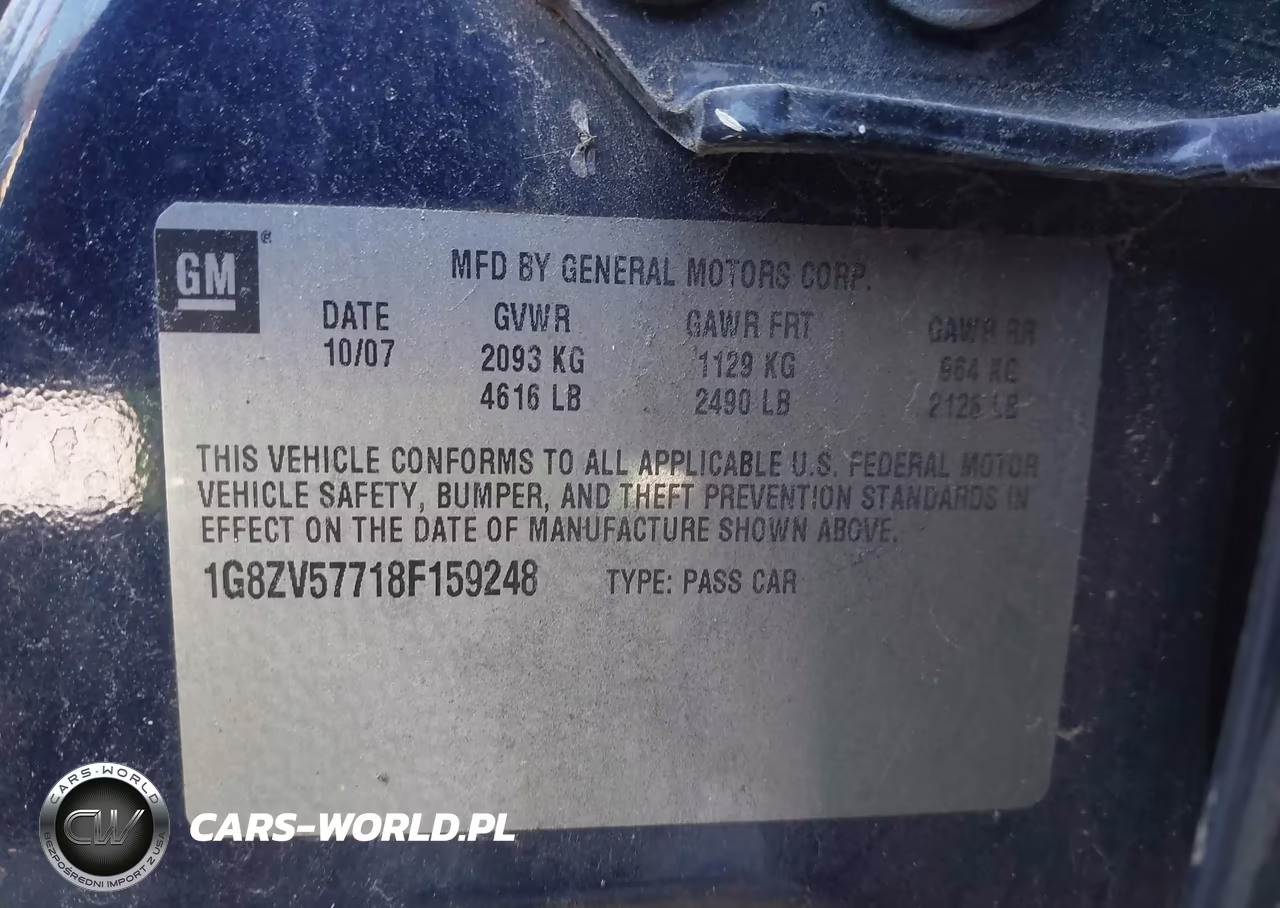 2008 Saturn Aura Xr VIN:1G8ZV57718F159248 - 9