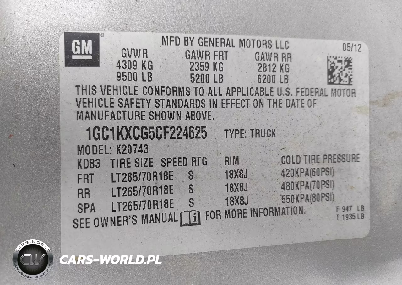 2012 Chevrolet Silverado 2500Hd Lt VIN:1GC1KXCG5CF224625 - 9