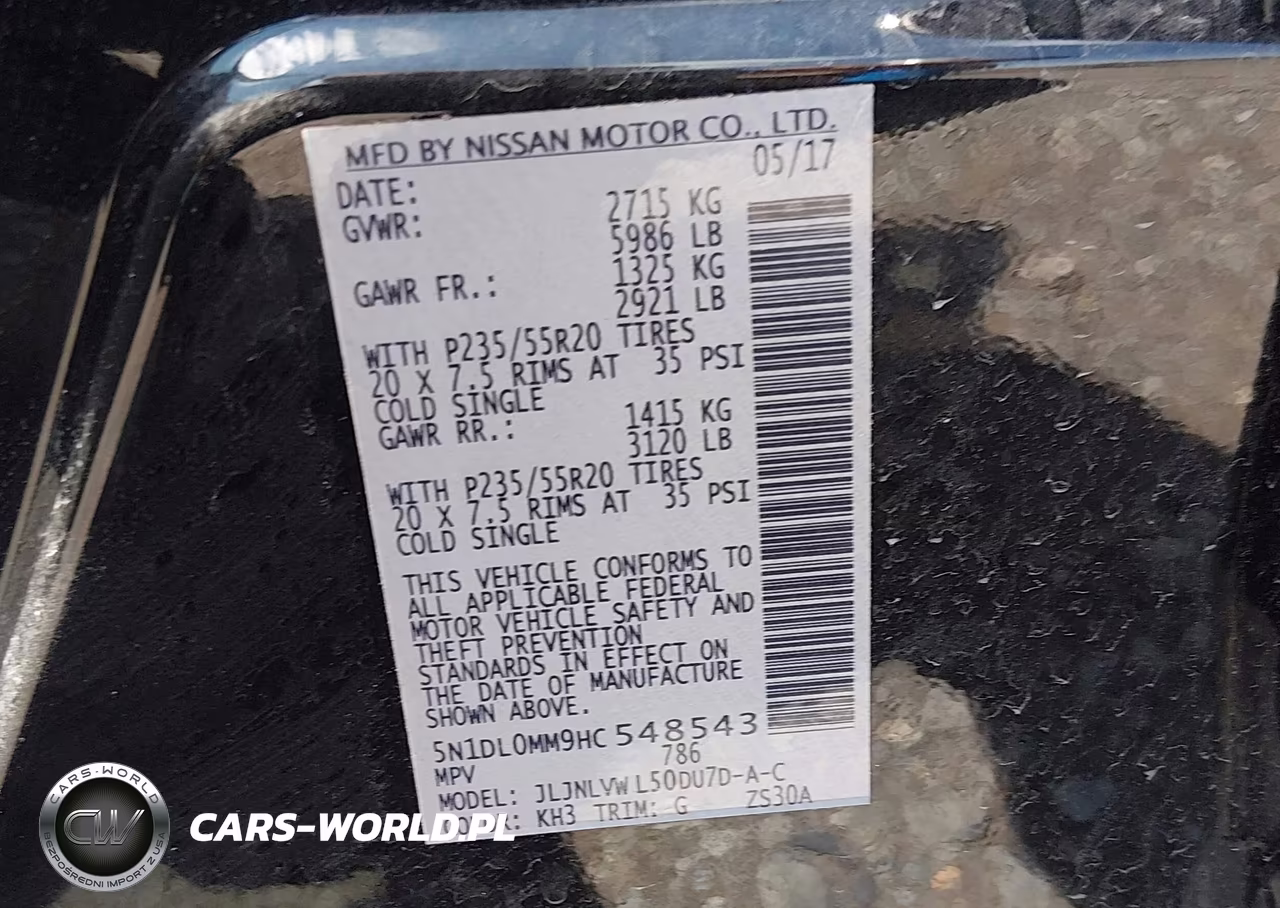 2017 Infiniti Qx60 VIN:5N1DL0MM9HC548543 - 9