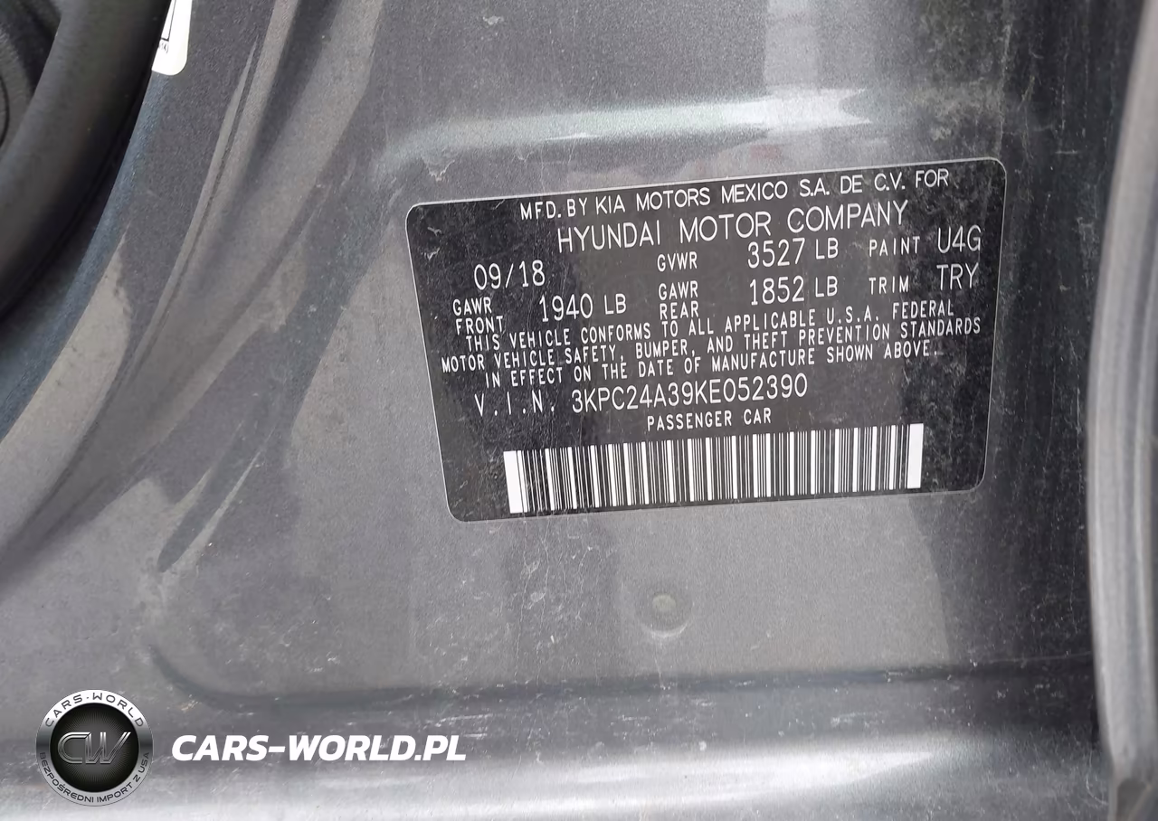 2019 Hyundai Accent Se VIN:3KPC24A39KE052390 - 9