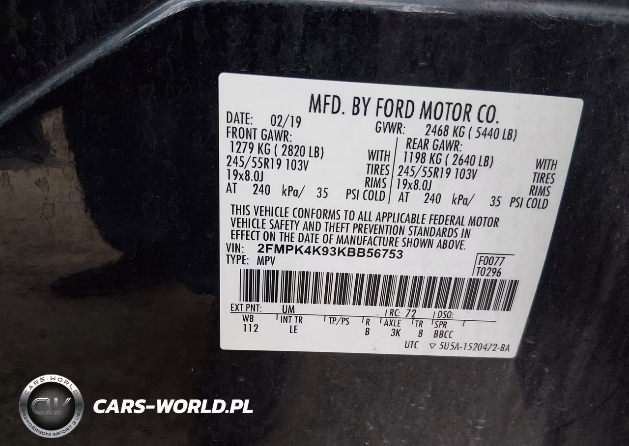 2019 Ford Edge Titanium VIN:2FMPK4K93KBB56753 - 9