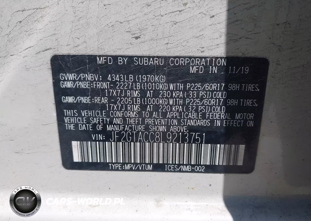 2020 Subaru Crosstrek Premium VIN:JF2GTACC8L9213751 - 9