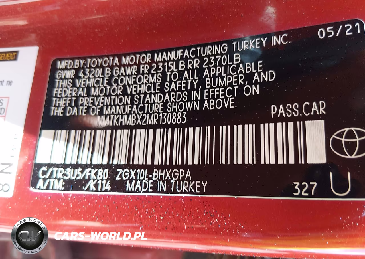 2021 Toyota C-Hr Xle VIN:NMTKHMBX2MR130883 - 9