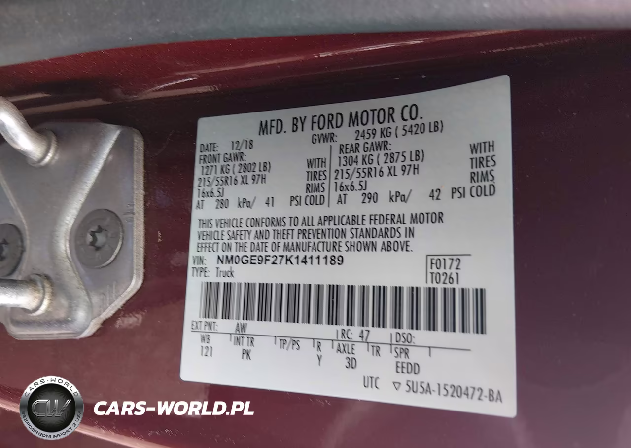 2019 Ford Transit Connect Xlt VIN:NM0GE9F27K1411189 - 9
