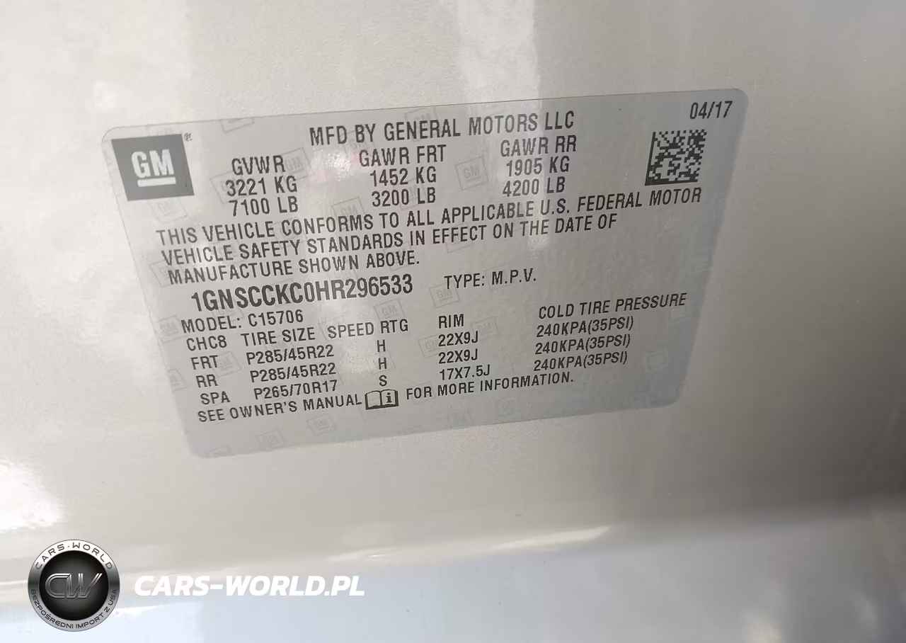 2017 Chevrolet Tahoe Premier VIN:1GNSCCKC0HR296533 - 9