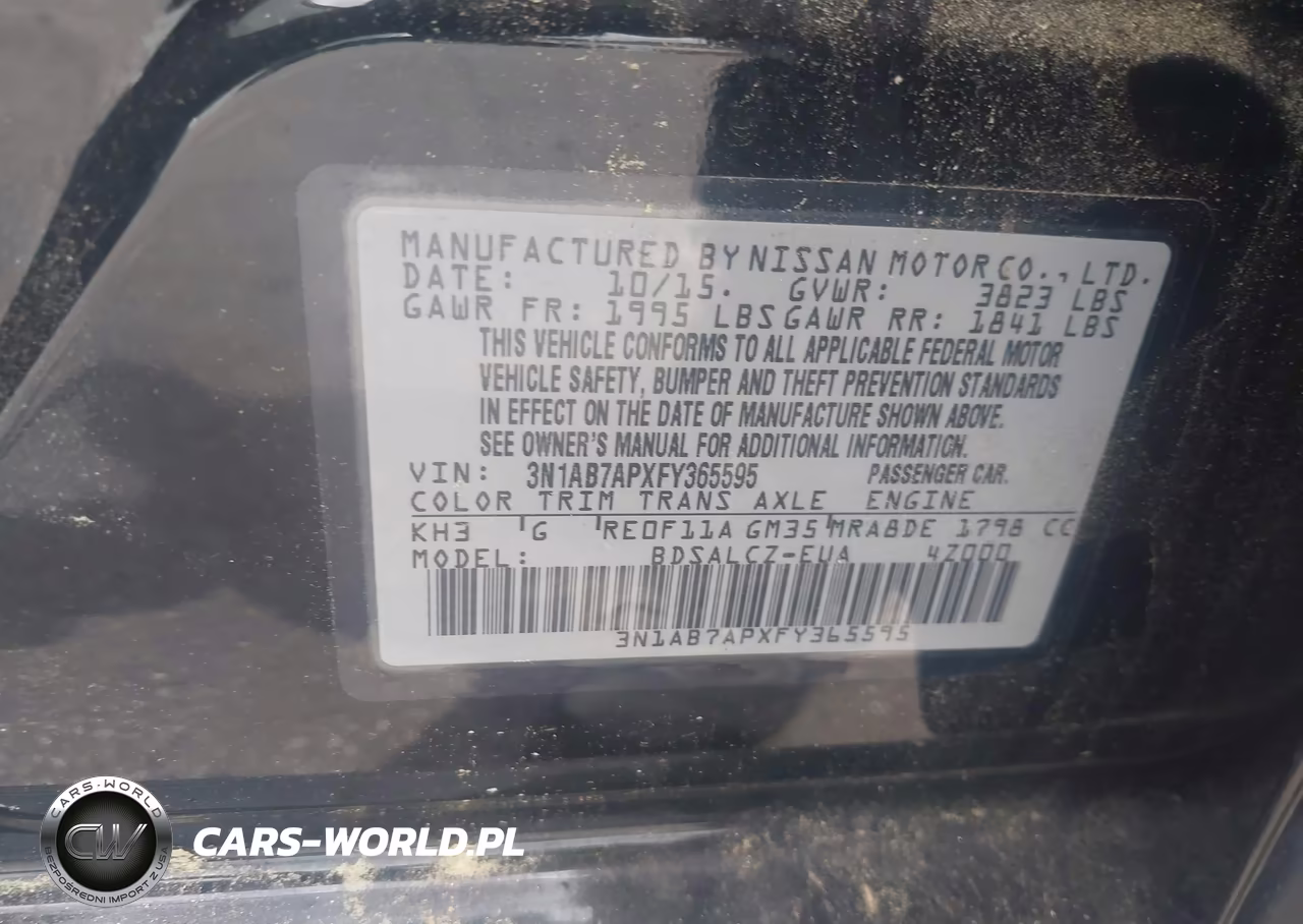 2015 Nissan Sentra S VIN:3N1AB7APXFY365595 - 9