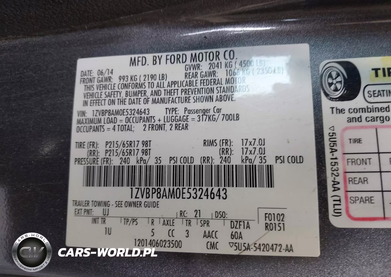 2014 Ford Mustang V6 VIN:1ZVBP8AM0E5324643 - 9