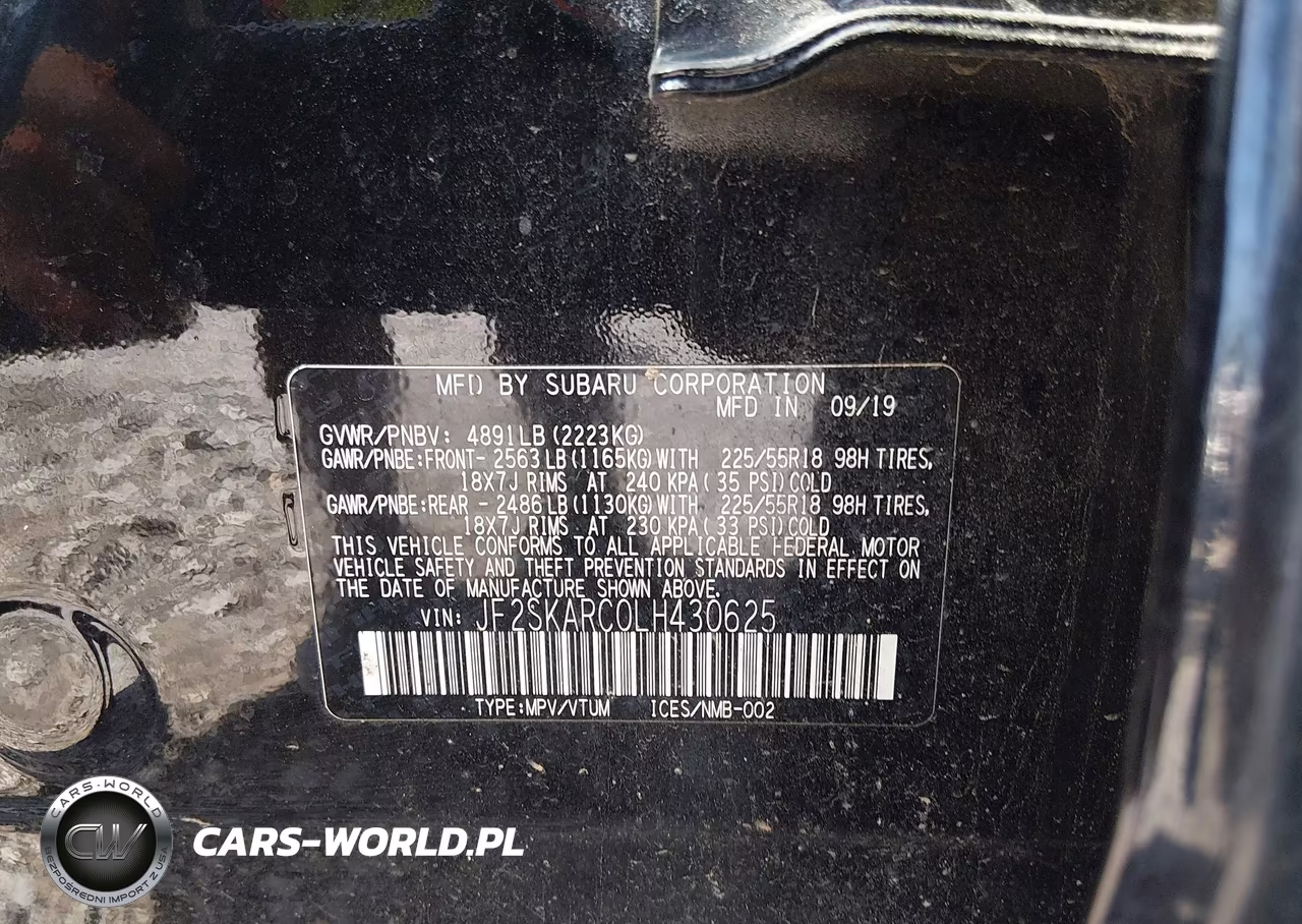 2020 Subaru Forester Sport VIN:JF2SKARC0LH430625 - 9