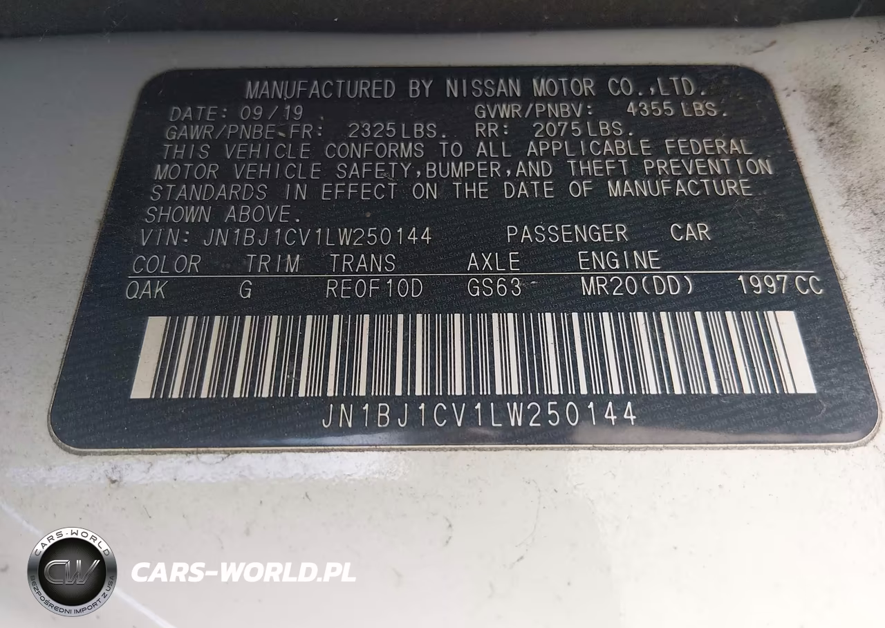 2020 Nissan Rogue Sport S Fwd Xtronic Cvt VIN:JN1BJ1CV1LW250144 - 9