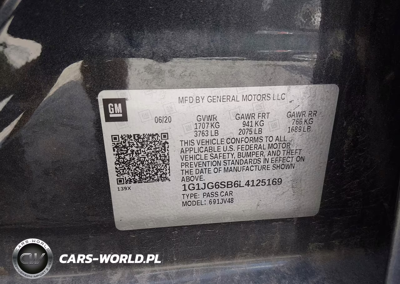 2020 Chevrolet Sonic Fwd 1Fl 5-Door VIN:1G1JG6SB6L4125169 - 9