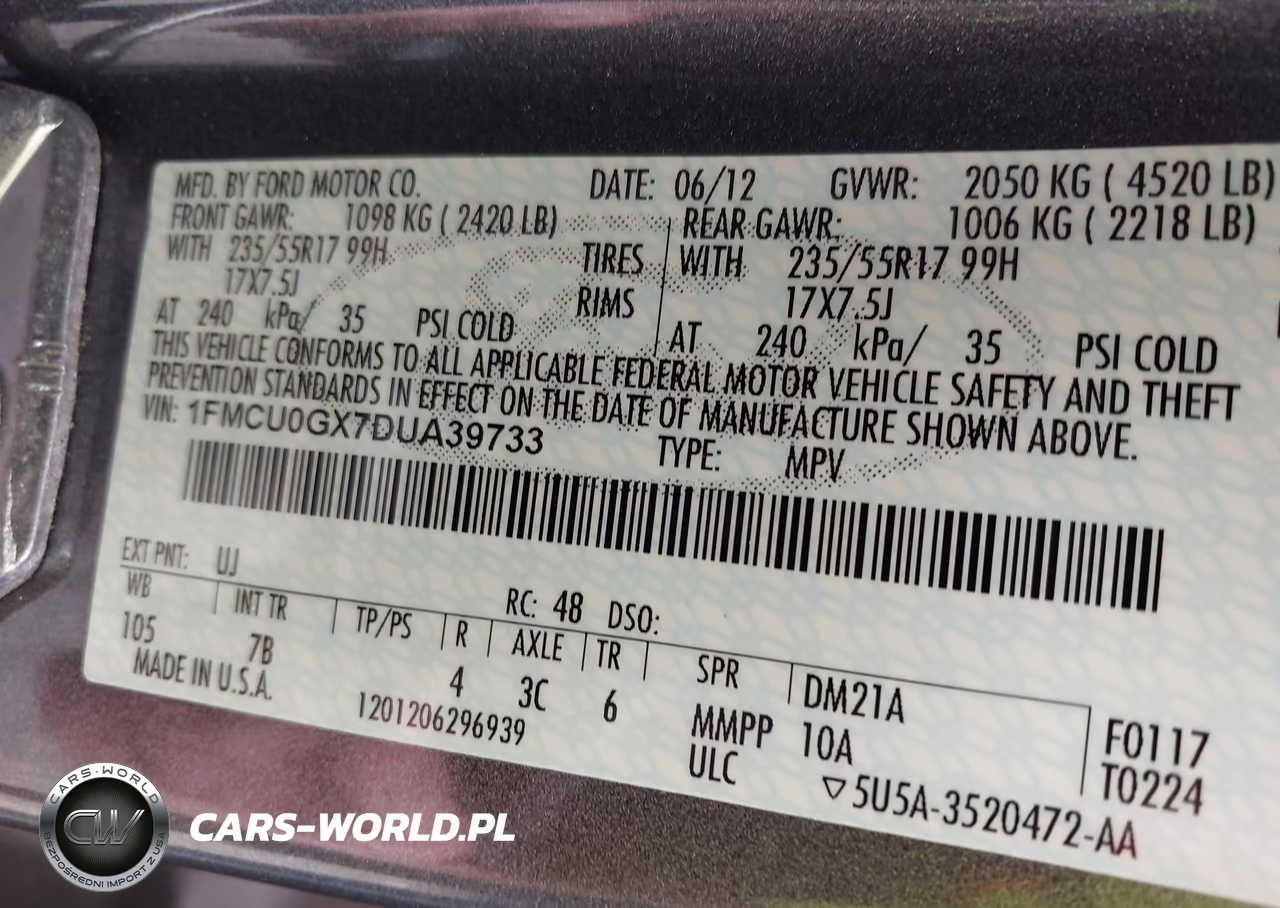 2013 Ford Escape Se VIN:1FMCU0GX7DUA39733 - 9