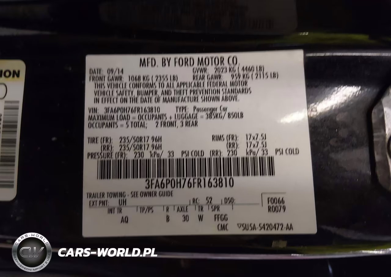 2015 Ford Fusion Se VIN:3FA6P0H76FR163810 - 9