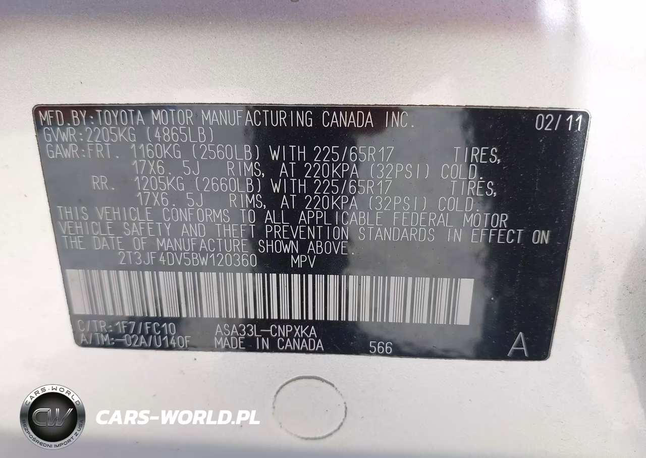 2011 Toyota Rav4 VIN:2T3JF4DV5BW120360 - 9